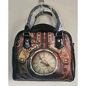 Steampunk Piston Clock II Handbag New